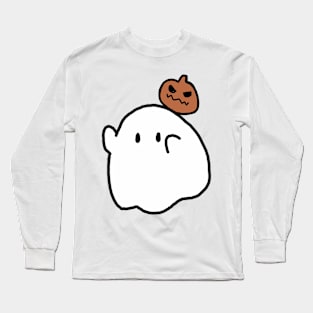 Pumpkin Head Ghost Long Sleeve T-Shirt